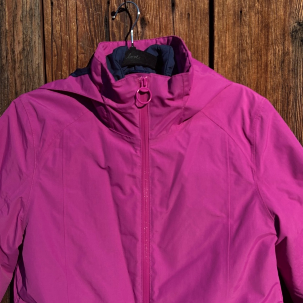 Lands' End 3 in 1 Coat w/quilted removable inner coat. Wind-waterproof size 8 - Picture 6 of 11